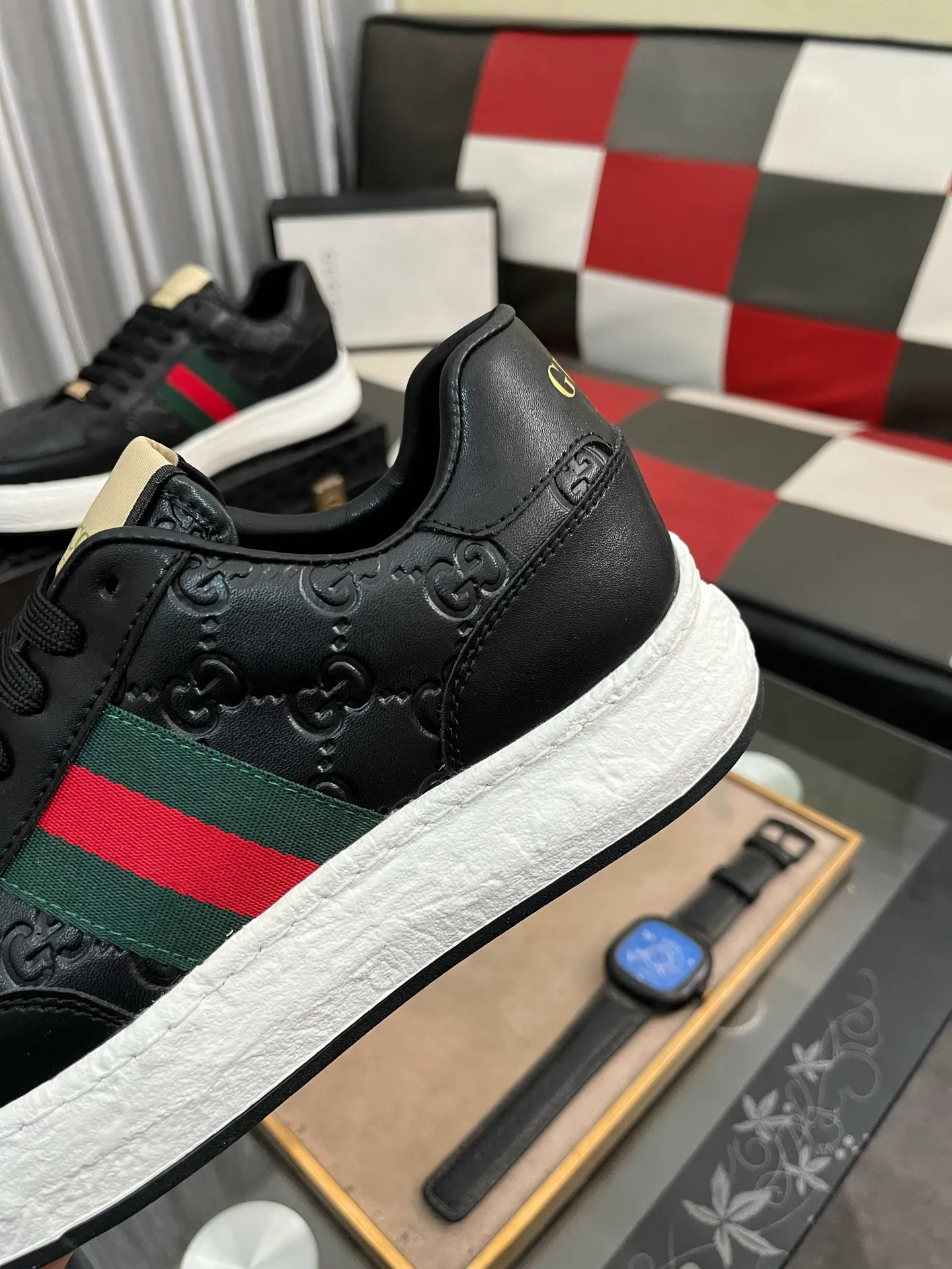 Men's shoes 💰420⌚️⌚️ (GUCCI-Gucci) luxury brand sports and casual shoes, imported original material, sheepskin lining, high-end and comfortable, original outsole is light and wear-resistant! Purely handmade, details determine quality! 38-442️⃣colors available